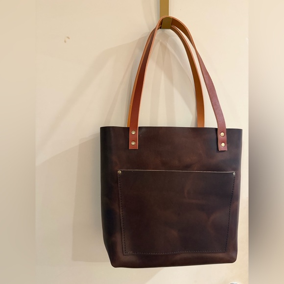 Portland Leather Mystery Tote Box Tamarindo New in original Box - Picture 9 of 16